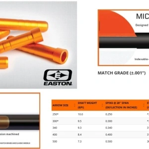 Sageata Carbon Easton Sonic 6.0 Match Grade - Set De 6 Sageti - Img 2