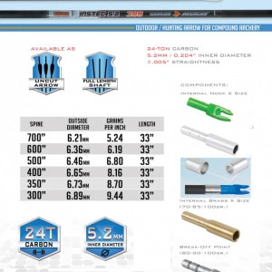 Shaft Carbon Skylon Instec Id5.2 - Set 12 bucati