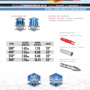 Shaft Carbon Skylon Maverick Id6.2 - Set 12 bucati