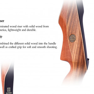 Pachet Arc Traditional Recurve OnePiece Sanlida Royal X8 - Img 4