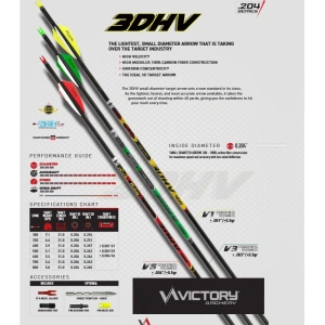 Shaft Carbon Victory 3DHV / V1 ID 5.0 - Set 12 Bucati
