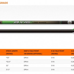 Shaft Carbon Easton Axis 4mm Long Range Match Grade - Set 12 Bucati