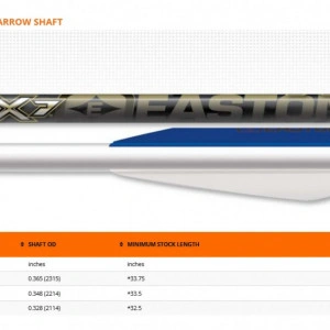 Shaft Sageata Aluminiu Easton RX7 - Set de 12 Bucati
