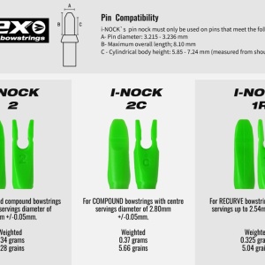 Pin Nock Flex Archery i-NOCK - 24 Bucati - Img 2