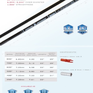 Shaft Carbon Skylon Frontier Id6.2 - Set 6 bucati