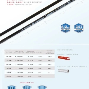 Shaft Carbon Skylon Frontier Id6.2 - Set 6 bucati