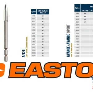 Varf Easton Match Grade 4mm ML Break-off Point - Set 12 bucati - Img 2