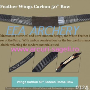 Arc HorseBow White Feather Wingz Carbon 50 inch