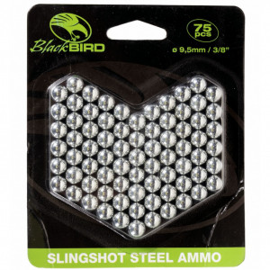 Munitie Prastie - Bile Blackbird Ammo Steel 75 Buc
