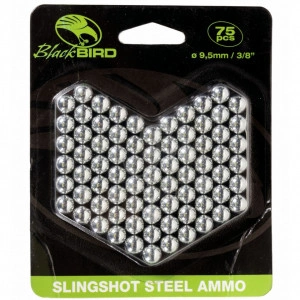 Munitie Prastie - Bile Blackbird Ammo Steel 75 Buc