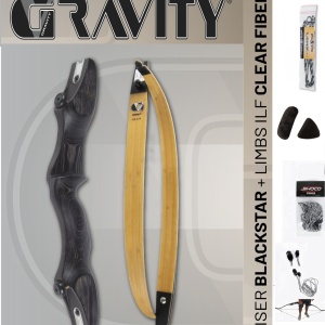 Pachet Arc Traditional Recurve ILF Take Down Gravity Black Star - Clear