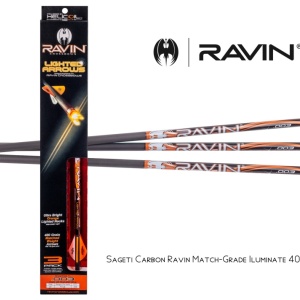Sageti Carbon Ravin Match-Grade Iluminate 400 Grain - Set 3 bucati