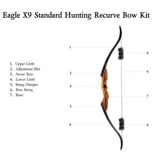 Pachet Arc Traditional Recurve Take Down Eagle X9 - Img 3