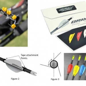 Pene Gray Archery Gray Hawk Vanes - Set 50 Bucati