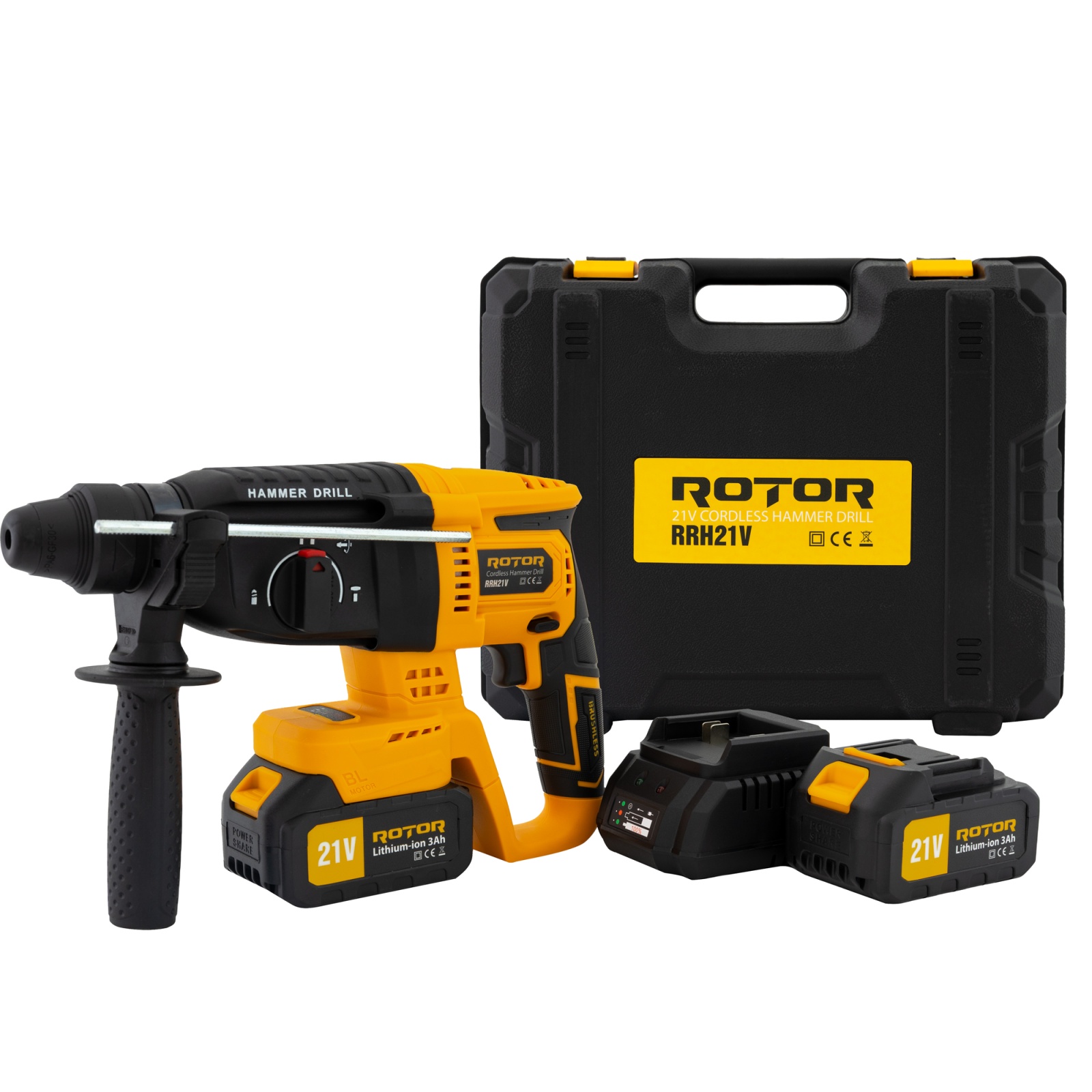 Ciocan rotopercutor cu acumulator, RRH21V ROTOR 21V/3Ah , 1800 rpm