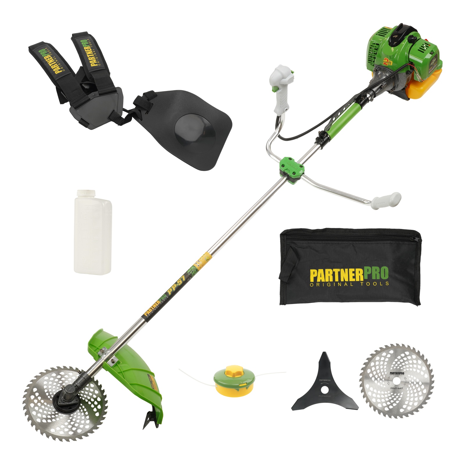 Motocoasa Benzina PartnerPro PP57, 6CP, 52cc, 2T, pentru iarba si