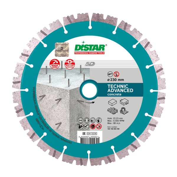 Disc Diamantat Technic Advanced, Distar Profesional beton, pavaj, caramida