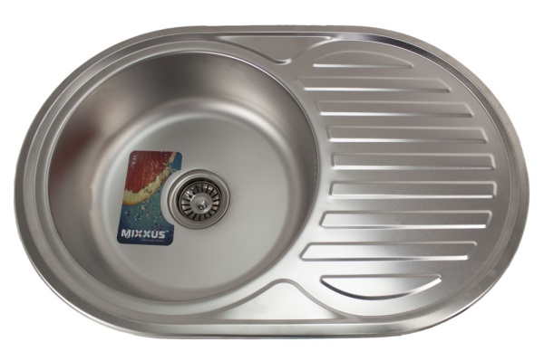 Chiuveta bucatarie inox ovala MIXXUS Z7750-06-180E,Picurator,Adancime 180 mm