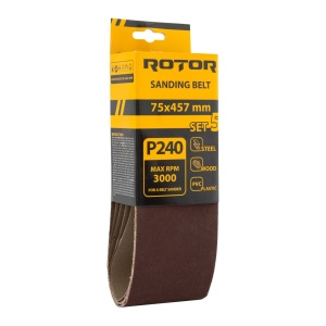 Banda de Slefuit ROTOR, 75x457mm, P240, set 5 buc