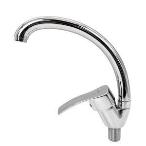 Baterie Bucatarie Flow UF-275ZC, zinc crom, pipa fixa rotire 360 - Img 3