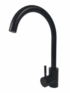 Baterie Bucatarie Mixxus SUS-011-2 Black, inox, pipa inalta, monocomanda - Img 2
