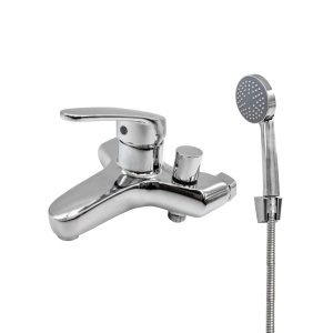 Baterie Cada Flow BC-203ZC, zinc crom, cu para de dus, pipa fixa