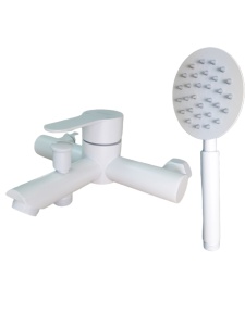 Baterie Cada Mixxus DAX-009 White Euro, inox, alba, monocomanda