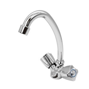 Baterie Lavoar Flow 374-623ZC, zinc crom, pipa fixa rotire 360