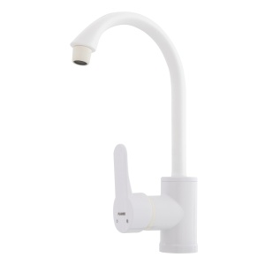 Baterie Lavoar Plastic Plamix Leon-011, alba, monocomanda, pentru baie