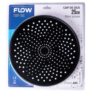 Cap Dus Tip Ploaie Flow FCDP-25C, 25cm, crom ABS