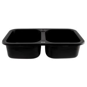 Chiuveta Bucatarie Granit Dubla Flow FCB-7647TBA, 76x47cm, seria Twins, black anthracite - Img 2