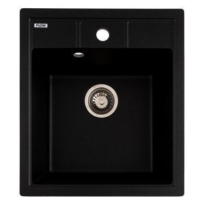 Chiuveta Bucatarie Granit Flow FCB-4651BBM, 46x51cm, seria Brick, black metallic