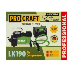 Compresor Auto ProCraft LK190, 12V, 7 bari, 35 l/min, pentru umflat anvelope - Img 8