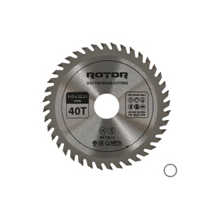 Disc Circular Lemn ROTOR, 115x22.23mm, 40 dinti, pentru fierastraie circulare