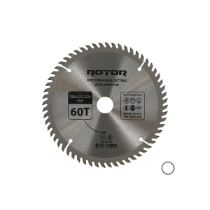 Disc Circular Lemn ROTOR, 180x22.2mm, 60 dinti, cu adaptor