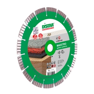 Disc Diamantat Distar Maestro, 125-230mm, segmentat turbo, pentru taiere granit si caramida - Img 3