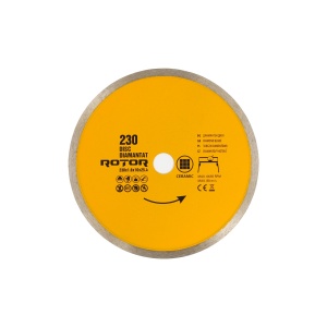Disc Diamantat ROTOR 230mm, 1.6mm, alezaj 25.4mm, continuu, pentru marmura si gresie - Img 2