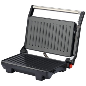 Gratar electric BOHM HOME BEGM100S, 1000 W, placi reversibile grill / plane, deschidere 180°