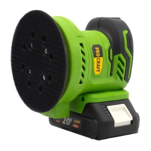 Kit Slefuitor excentric pe acumulator ProCraft, 20v, 2Ah, 130000rpm, diametru 125mm, fara perii, include acumulator, incarcator, 6 seturi discuri abrazive, masca protectie, manusi lucru - Img 8
