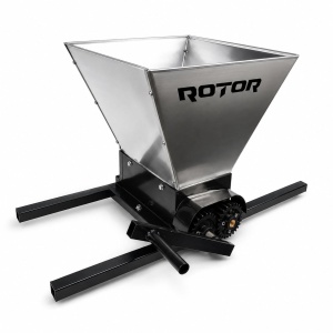 Pachet Teasc Presa Struguri si Fructe ROTOR FP-30, 30 L, lemn masiv de stejar + Zdrobitor Struguri Manual ROTOR HGP-50S, cuva 28L inox - Img 3