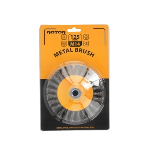 Perie Sarma Conica cu Noduri ROTOR, 125mm, M14, pentru polizor unghiular - Img 3