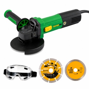 Polizor unghiular PartnerPro, 850W, 220V, 11000rpm, diametru disc 125mm, M14, cablu 3m, variator 6 trepte, include disc diamantat, pentru marmura si gresie, disc diamantat pentru beton, ochelari protectie, aparatoare, set perii, maner lateral
