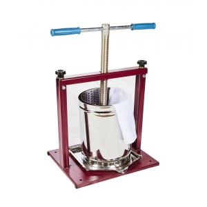 Teasc Presa Struguri Vilen, inox, 10L, fara picioare, compact, pentru vin artizanal