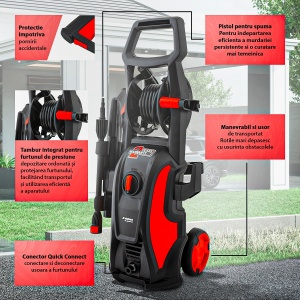 Aparat Spalat Presiune Elefant E-90P-D, 1600W, 90 bari, 480 l/h, furtun 5m - Img 4