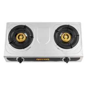 Aragaz cu 2 arzatoare si aprindere piezoelectrica pe gaz ROTOR RTG-4602IN, 4600 W, GPL - Img 4
