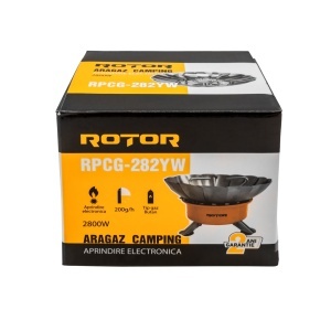 Arzator portabil rezistent la vant ROTOR RPCG-282YW, 2.8 kW, butan, aprindere electronica - Img 5