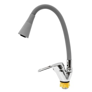 Baterie Bucatarie Flow XI-CG452ZG, zinc gri crom, pipa flexibila 430mm, 2 functii - Img 3