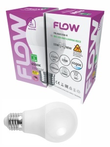 Bec LED A60 Flow, 15W, E27, 6500K lumina rece