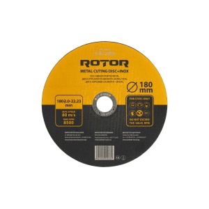 Disc Abraziv Taiere Metal Inox ROTOR, 180x2.0x22.23mm, pachet 25 buc