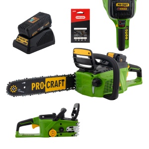 Drujba pe Acumulator ProCraft PKA40LI, 40V, 4Ah, Li-ion, 5500 RPM, pentru taiere lemn